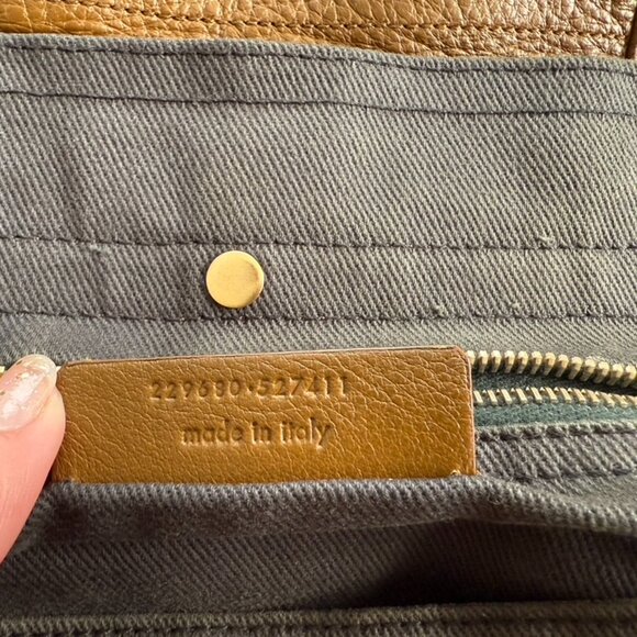 YSL - Yves Saint Laurent MUSE TWO in Brown Leather and Grey Canvas - Picture 8 of 9